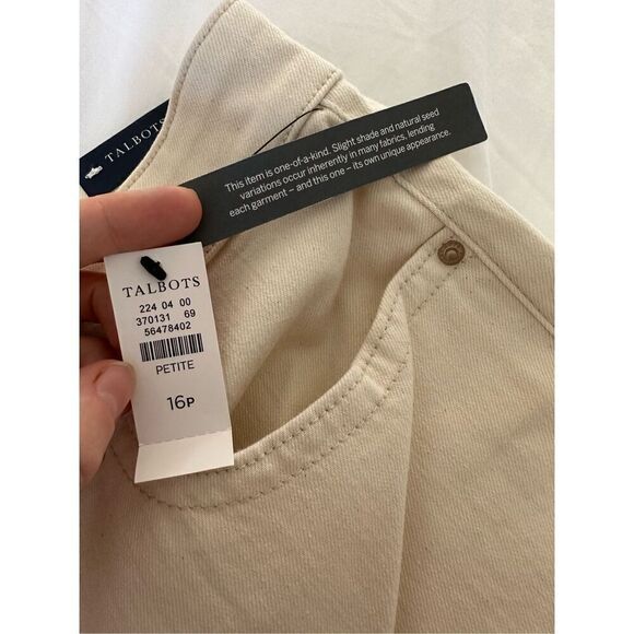 NWT Talbots High waist WIDE LEG CROP JEANS Size 16P - Picture 3 of 9